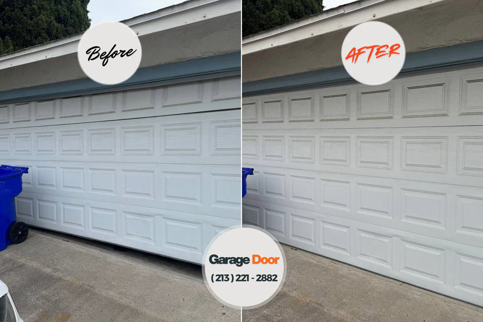 Before and after: garage door repair Fords, NJ